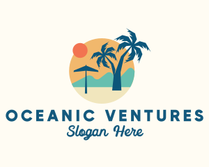 Vacation Island Beach logo design