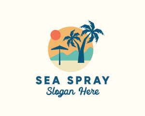 Vacation Island Beach logo design