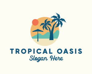 Island - Vacation Island Beach logo design