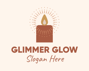 Glowing Wax Candle logo design