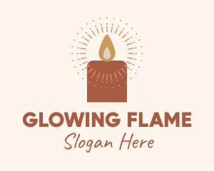 Glowing Wax Candle logo design