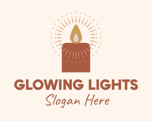 Glowing Wax Candle logo design