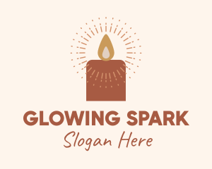 Glowing Wax Candle logo design