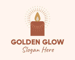 Glowing Wax Candle logo design