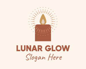 Glowing Wax Candle logo design