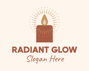 Glowing Wax Candle logo design