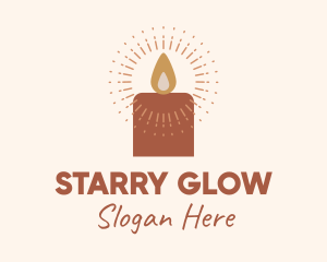 Glowing Wax Candle logo design