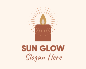 Glowing Wax Candle logo design