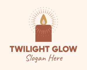 Glowing Wax Candle logo design