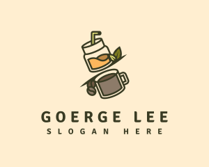 Caffeine - Coffee Juice Drink Bar logo design