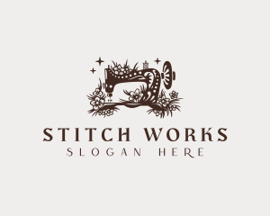 Alteration - Sewing Machine Flower Tailor logo design