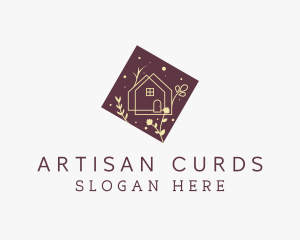 Floral Tiny House  logo design