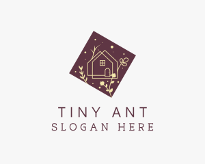 Floral Tiny House  logo design