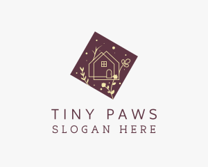 Floral Tiny House  logo design