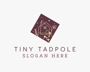 Floral Tiny House  logo design