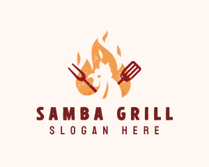 Grill Chicken Restaurant  logo design