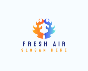 Hot Cold Air Conditioning logo design