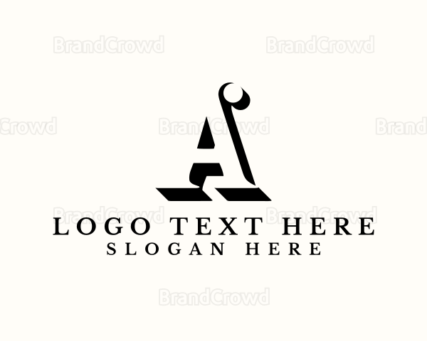 Elegant Decorative Typography Letter A Logo