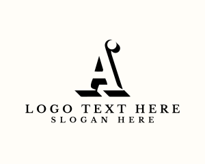 Lettermark - Elegant Decorative Typography Letter A logo design