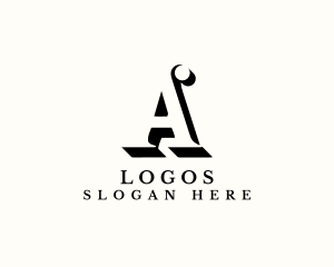 Elegant Decorative Typography Letter A Logo