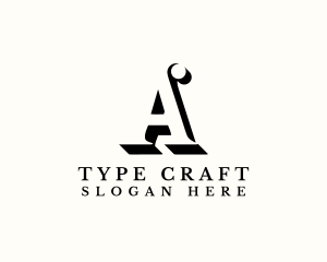 Typography - Elegant Decorative Typography Letter A logo design