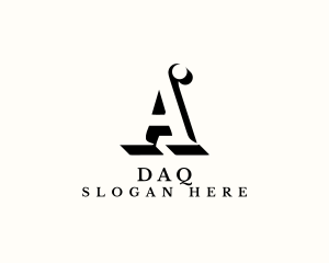 Negative Space - Elegant Decorative Typography Letter A logo design