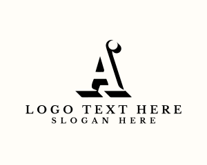 Elegant Decorative Typography Letter A Logo