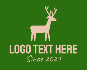 Buck - Brown Wild Deer logo design