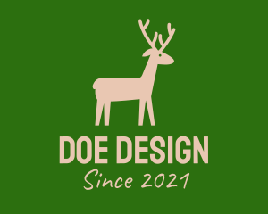 Doe - Brown Wild Deer logo design