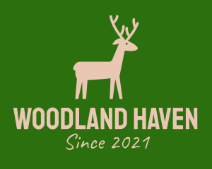Woodland - Brown Wild Deer logo design