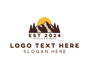 Peak - Mountain Trekking Outdoor logo design