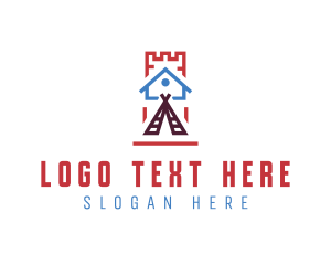 Hostel - House Tipi Castle logo design