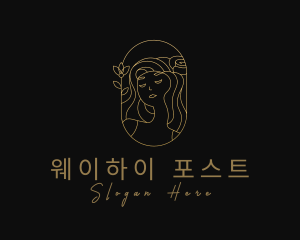 Woman Flower Spa logo design