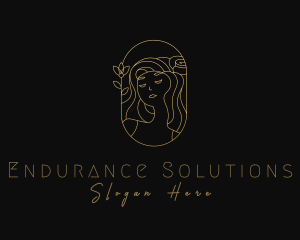 Woman Flower Spa logo design