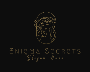 Woman Flower Spa logo design