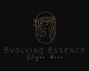 Woman Flower Spa logo design