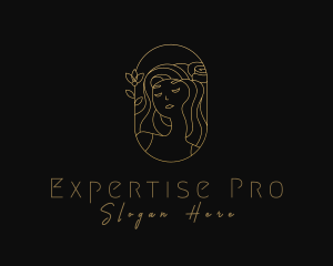 Woman Flower Spa logo design