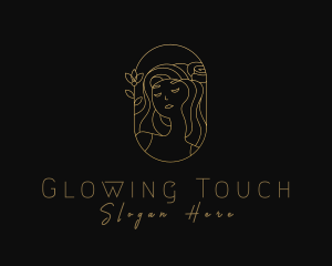 Woman Flower Spa logo design