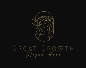 Woman Flower Spa logo design