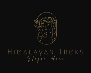 Woman Flower Spa logo design