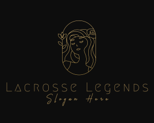 Woman Flower Spa logo design