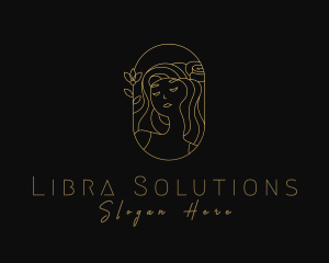 Woman Flower Spa logo design