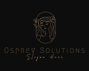 Woman Flower Spa logo design