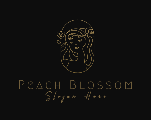 Woman Flower Spa logo design