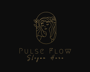 Woman Flower Spa logo design