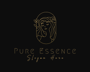 Woman Flower Spa logo design