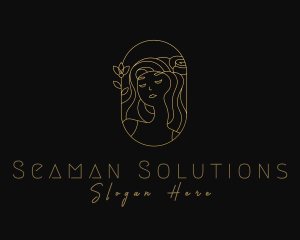 Woman Flower Spa logo design