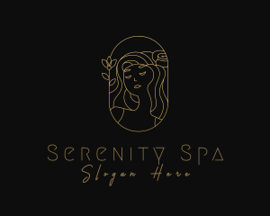 Spa - Woman Flower Spa logo design