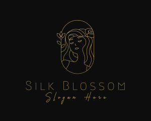 Woman Flower Spa logo design