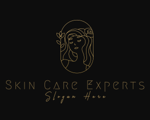 Woman Flower Spa logo design